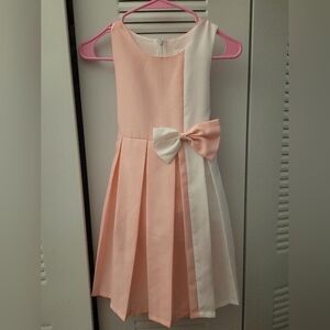 Charming Pink and White Kids Formal Dress